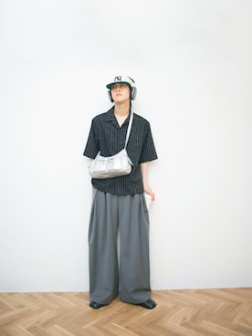 「アイテム（キャップ、ベージュ系）」を使った、Naotoさん（メンズ・165cm）の夏コーディネート