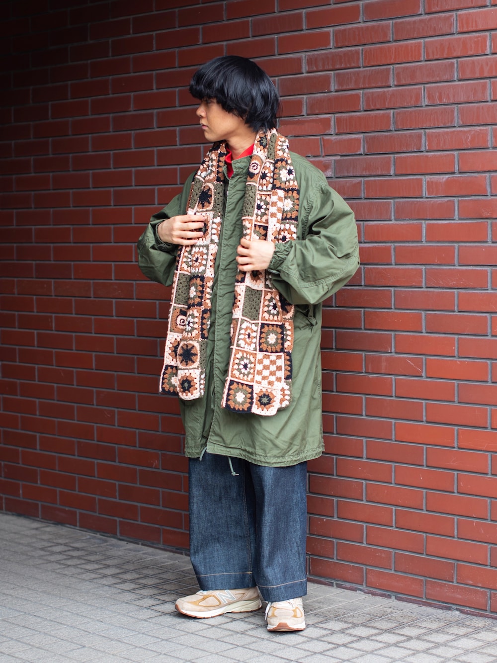story mfg ストール　マフラー Story mfg.のマフラーを使った人気ファッションコーディネート