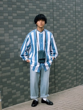 「ブリーチデニム」｜「アイテム（その他）」を使った、Naotoさん（メンズ・165cm）の春コーディネート
