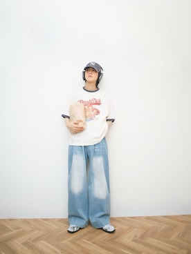 「LANVIN en Bleu（ランバンオンブルー）の【LANVIN en Bleu ESSENTIAL】DIANE / ”マルグリット” ラインソックス（ソックス/靴下）」を使った、Naotoさん（メンズ・165cm）の夏コーディネート