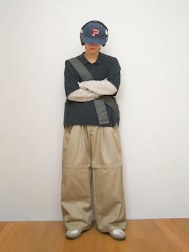 「REPRODUCTION OF FOUND（リプロダクションオブファウンド）のアイテム（スニーカー）」を使った、Naotoさん（メンズ・165cm）の秋コーディネート