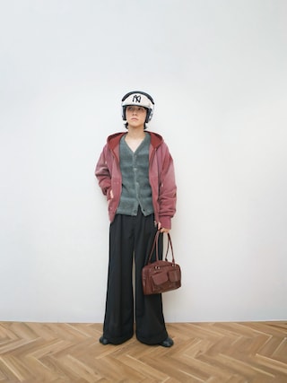 「BARELY BLUE（ベアリーブルー）の【 BARELY BLUE / ベアリーブルー 】 フロント 2ポケット ハンドバッグ（ショルダーバッグ）」を使った、Naotoさん（メンズ・165cm）の春コーディネート