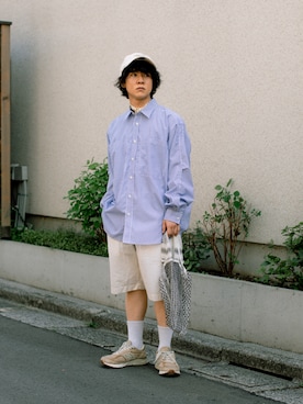 「NEAT（ニート）のアイテム」を使った、Naotoさん（メンズ・165cm）の夏コーディネート