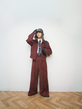 「BARELY BLUE（ベアリーブルー）のアイテム」を使った、Naotoさん（メンズ・165cm）の冬コーディネート