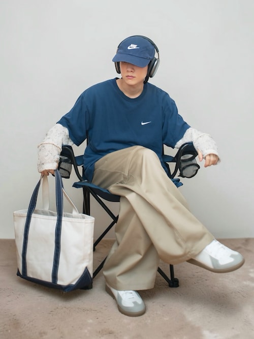 「REPRODUCTION OF FOUND(リプロダクションオブファウンド)のREPRODUCTION OF FOUND (リプロダクション オブ ファウンド) / GERMAN MILITARY TRAINER ジャーマントレーナー 1700L レザースニーカー(スニーカー)」を使った、Naotoさん(メンズ・165cm)の秋コーディネート