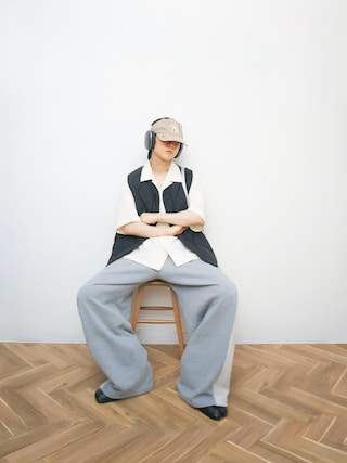 「SINSS（シンス）のQuilted vest/キルティングベスト（撥水加工）（ベスト）」を使った、Naotoさん（メンズ・165cm）の秋コーディネート