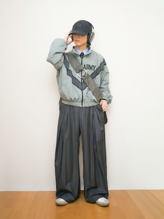 「REPRODUCTION OF FOUND(リプロダクションオブファウンド)のREPRODUCTION OF FOUND (リプロダクション オブ ファウンド) / GERMAN MILITARY TRAINER ジャーマントレーナー 1700L レザースニーカー(スニーカー)」を使った、Naotoさん(メンズ・165cm)の秋コーディネート