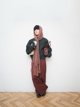 「BARELY BLUE（ベアリーブルー）のアイテム」を使った、Naotoさん（メンズ・165cm）の冬コーディネート