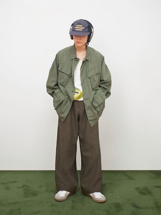 「REPRODUCTION OF FOUND(リプロダクションオブファウンド)のREPRODUCTION OF FOUND (リプロダクション オブ ファウンド) / GERMAN MILITARY TRAINER ジャーマントレーナー 1700L レザースニーカー(スニーカー)」を使った、Naotoさん(メンズ・165cm)の秋コーディネート