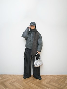 「BARELY BLUE（ベアリーブルー）のアイテム」を使った、Naotoさん（メンズ・165cm）の冬コーディネート