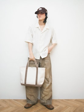 「GLOBAL WORK（グローバルワーク）のアイテム」を使った、Naotoさん（メンズ・165cm）の夏コーディネート