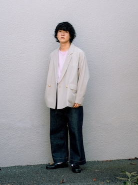 「URU（ウル）のアイテム」を使った、Naotoさん（メンズ・165cm）の夏コーディネート