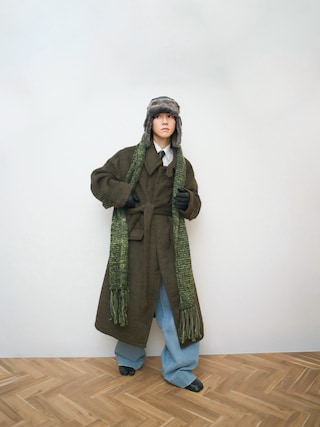 「soerte（ソエルテ）のWOOL BLEND SHAGGY OVER COAT/ウールブレンドシャギーオーバーコート（その他アウター）」を使った、Naotoさん（メンズ・165cm）の冬コーディネート