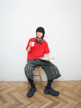 「soerte（ソエルテ）のアイテム」を使った、Naotoさん（メンズ・165cm）の春コーディネート