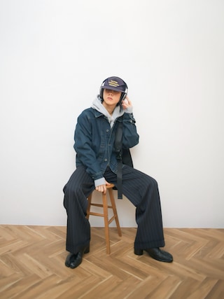 「WETTEMPT（ウィテンプト）のVINTAGE LIKE DENIM JACKET / ヴィンテージライクデニムジャケット（デニムジャケット）」を使った、Naotoさん（メンズ・165cm）の春コーディネート