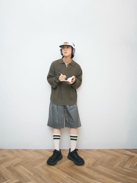 「アイテム（ペン類）」を使った、Naotoさん（メンズ・165cm）の秋コーディネート