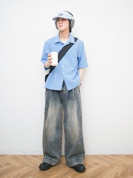 「GLOBAL WORK（グローバルワーク）のアイテム」を使った、Naotoさん（メンズ・165cm）の夏コーディネート