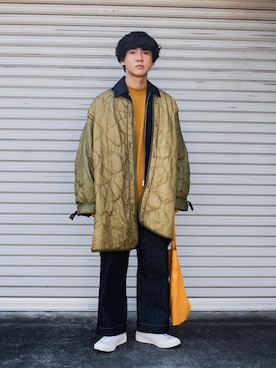 「COMOLI（コモリ）のアイテム（ブルゾン）」を使った、Naotoさん（メンズ・165cm）の秋コーディネート