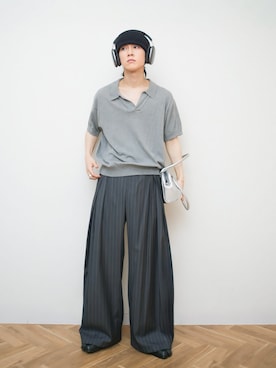 「soerte（ソエルテ）のアイテム」を使った、Naotoさん（メンズ・165cm）の夏コーディネート