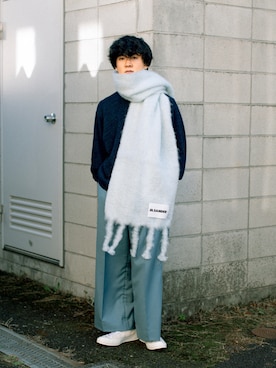 「ハイカットスニーカー」｜Naotoさん（メンズ・165cm）の冬コーディネート