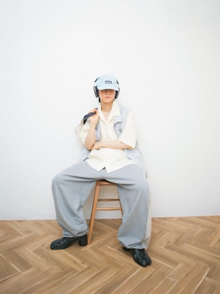 「soerte(ソエルテ)のLOOSE H / S OPEN COLLAR SHIRT (ASSORT)/ルーズハーフスリーブオープンカラーシャツ(シャツ/ブラウス)」を使った、Naotoさん(メンズ・165cm)の春コーディネート