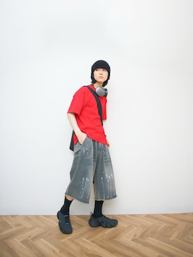 「アイテム（アンダーウェア）」を使った、Naotoさん（メンズ・165cm）の夏コーディネート