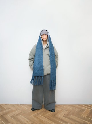 「soerte(ソエルテ)のWide straight :Flare black fade denim/ワイドストレート:フレア ブラックフェードデニム(デニムパンツ)」を使った、Naotoさん(メンズ・165cm)の冬コーディネート