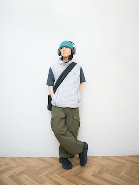 「SINSS（シンス）のアイテム」を使った、Naotoさん（メンズ・165cm）の夏コーディネート