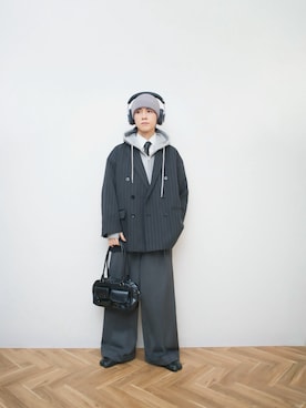 「アイテム（ヘッドフォン/イヤホン）」を使った、Naotoさん（メンズ・165cm）の冬コーディネート