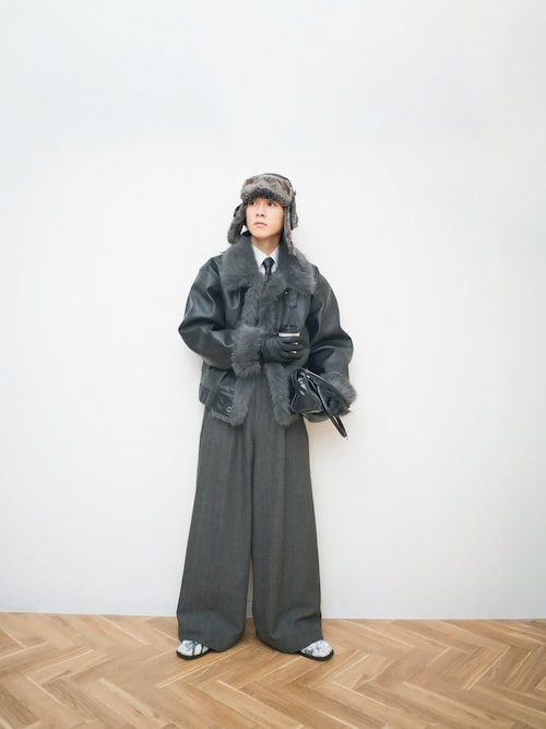 Stand Collar Fur-Trimmed B-3 Jacket / スタンドカラーB-3ムートン