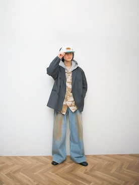 「The Role design（ザロールデザイン）の【 The Role design / ザ・ロールデザイン 】 PLANE RIB SOCKS MENS / プレーン リブソックス メンズ（ソックス/靴下）」を使った、Naotoさん（メンズ・165cm）の秋コーディネート