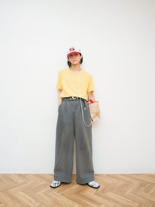 「soerte(ソエルテ)のWide straight :Flare black fade denim/ワイドストレート:フレア ブラックフェードデニム(デニムパンツ)」を使った、Naotoさん(メンズ・165cm)の春コーディネート