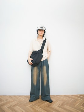 「soerte（ソエルテ）のアイテム」を使った、Naotoさん（メンズ・165cm）の春コーディネート
