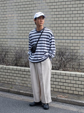 「NEAT（ニート）のアイテム（帽子）」を使った、Naotoさん（メンズ・165cm）の秋コーディネート