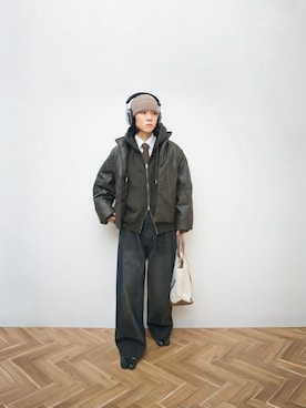 「アイテム（ブルゾン）」を使った、Naotoさん（メンズ・165cm）の冬コーディネート