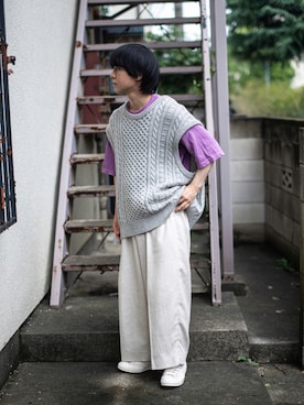 「URU（ウル）のアイテム」を使った、Naotoさん（メンズ・165cm）の夏コーディネート