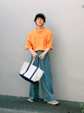 「DAIRIKU（ダイリク）のアイテム（パンツ）」を使った、Naotoさん（メンズ・165cm）の夏コーディネート
