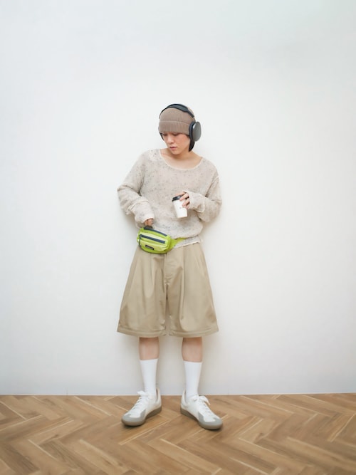 soerte セーター ニット Loose slub mesh knit pullover / ルーズ