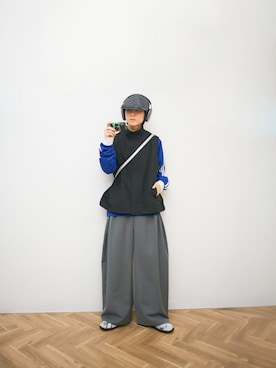 「アイテム（ハンチング/ベレー帽）」を使った、Naotoさん（メンズ・165cm）の秋コーディネート