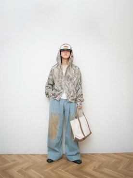 「アイテム（パーカー）」を使った、Naotoさん（メンズ・165cm）の春コーディネート