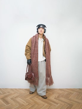 「BARELY BLUE（ベアリーブルー）のアイテム」を使った、Naotoさん（メンズ・165cm）の冬コーディネート