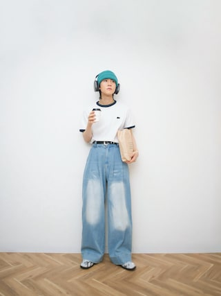 「FRUIT OF THE LOOM(フルーツオブザルーム)のC.3P DadSocks(Mix) / ルーズフィットソックス / 3足セット / マルチカラー(ソックス/靴下)」を使った、Naotoさん(メンズ・165cm)の春コーディネート