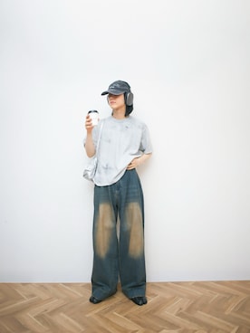 「アイテム（バングル/リストバンド）」を使った、Naotoさん（メンズ・165cm）の夏コーディネート
