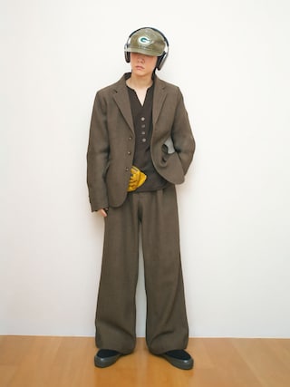 「NEW ERA(ニューエラ)のNEW ERA/RC950 GORO GREPAK OLV(キャップ)」を使った、Naotoさん(メンズ・165cm)の秋コーディネート