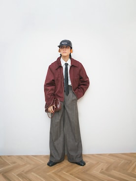 「Supreme （シュプリーム）のアイテム（帽子）」を使った、Naotoさん（メンズ・165cm）の春コーディネート