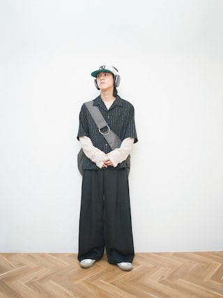 「REPRODUCTION OF FOUND（リプロダクションオブファウンド）のREPRODUCTION OF FOUND (リプロダクション オブ ファウンド) / GERMAN MILITARY TRAINER ジャーマントレーナー 1700L レザースニーカー（スニーカー）」を使った、Naotoさん（メンズ・165cm）の夏コーディネート