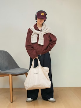 「FRUIT OF THE LOOM（フルーツオブザルーム）のアイテム」を使った、Naotoさん（メンズ・165cm）の秋コーディネート