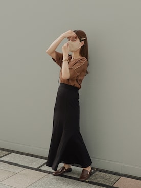 「ごきげんウィーク」｜「アイテム（その他シューズ）」を使った、高芦あかりさん（レディース・152cm）の春コーディネート