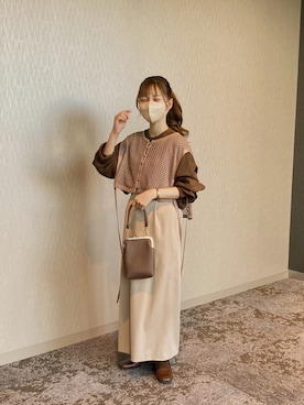 「アイテム（その他シューズ）」を使った、高芦あかりさん（レディース・152cm）の冬コーディネート