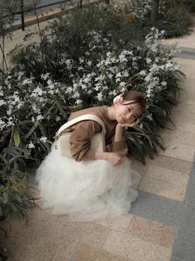 「LA BELLE ETUDE（ラベルエチュード）のアイテム」を使った、高芦あかりさん（レディース・152cm）の秋コーディネート
